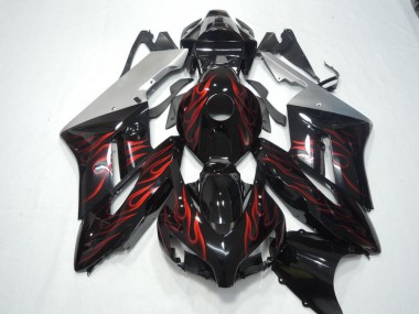 Noir Rouge Flamme Carénage Moto CBR 1000 RR 2004-2005