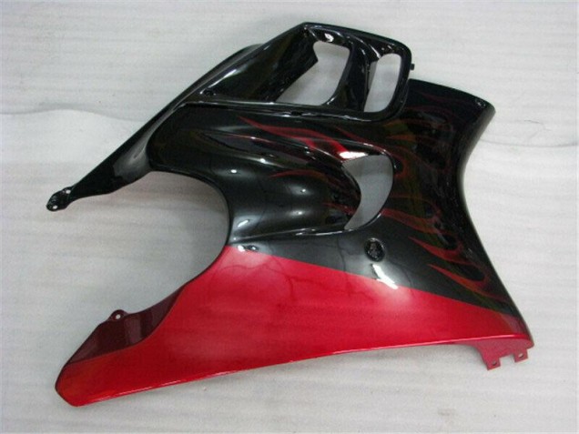 Noir Rouge Flamme Carénage Moto CBR 600 F3 1995-1998 Noir Rouge Flamme Carénage Moto CBR 600 F3 1995-1998