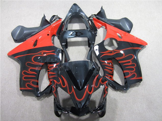 Noir Rouge Flamme Carénage Moto CBR 600 F4i 2001-2003 Noir Rouge Flamme Carénage Moto CBR 600 F4i 2001-2003