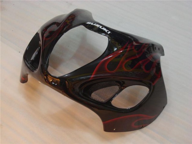 Noir Rouge Flamme Carénage Moto GSXR 1300 Hayabusa 1996-2007 Noir Rouge Flamme Carénage Moto GSXR 1300 Hayabusa 1996-2007