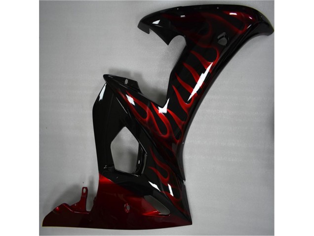 Noir Rouge Flamme Carénage Moto R6 2003-2005