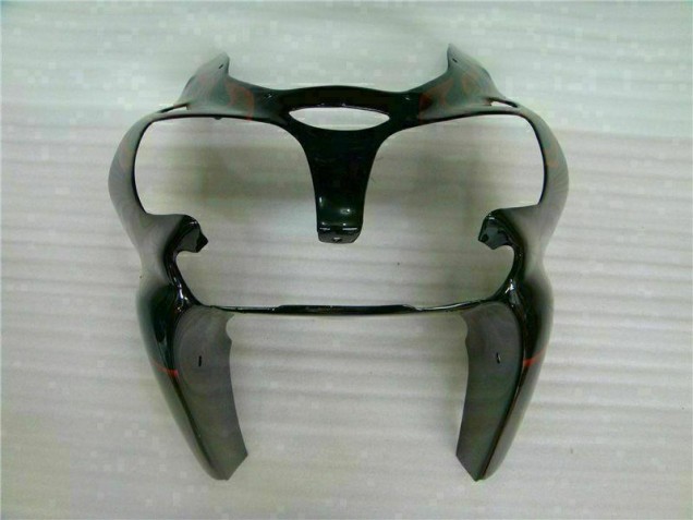 Noir Rouge Flamme Carénage Moto ZX6R 2000-2002