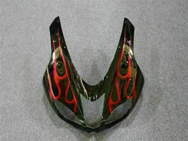 Noir Rouge Flamme Carénage Moto ZX6R 2007-2008 Noir Rouge Flamme Carénage Moto ZX6R 2007-2008