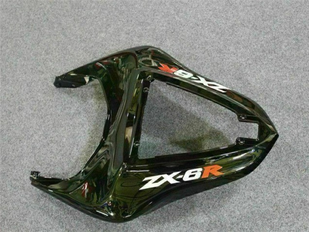 Noir Rouge Flamme Carénage Moto ZX6R 2007-2008 Noir Rouge Flamme Carénage Moto ZX6R 2007-2008
