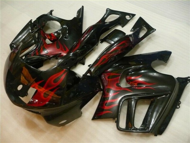 Noir Rouge Flamme Carénages Moto CBR 600 F3 1995-1998