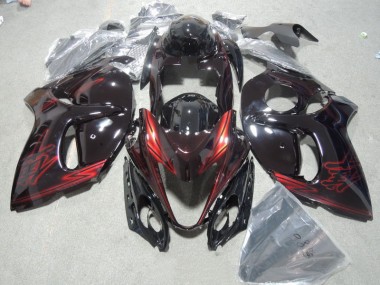 Noir Rouge Kit Carénages Motos Complet GSXR 1300 Hayabusa 2008-2019