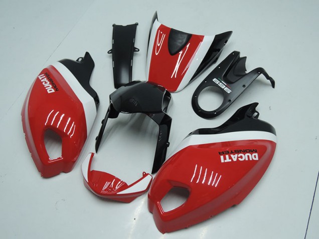 Noir Rouge Monster Carénages Moto Ducati Monster 696 2008-2012 Noir Rouge Monster Carénages Moto Ducati Monster 696 2008-2012
