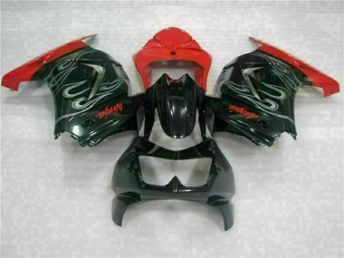 Noir Rouge Ninja Carénage Moto EX250 2008-2012