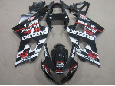 Noir Rouge Telefumia Movistar Carénage Moto GSXR 600 K4 2004-2005