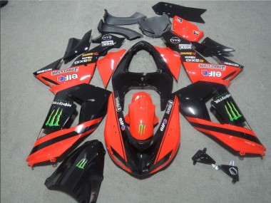 Noir Rouge Touch4 Monster Carénage Moto ZX10R 2006-2007
