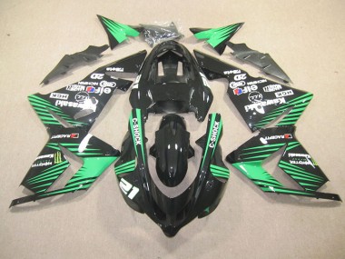 Noir Vert C-Shock Monster Carénage Moto ZX10R 2003-2005