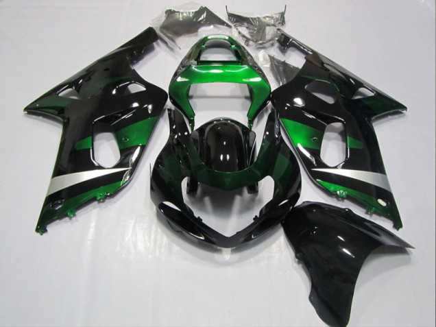 Noir Vert Carénages Moto GSXR 600 K1 K2 K3 2001-2003 Noir Vert Carénages Moto GSXR 600 K1 K2 K3 2001-2003