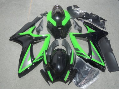 Noir Vert Carénages Moto GSXR 600 K6 2006-2007
