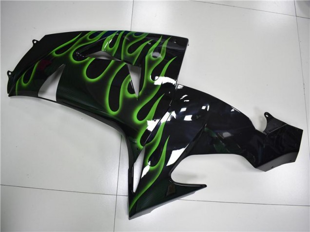 Noir Vert Flamme Carénage Moto ZX10R 2006-2007