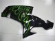 Noir Vert Flamme Carénage Moto ZX10R 2006-2007
