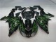 Noir Vert Flamme Carénage Moto ZX10R 2006-2007