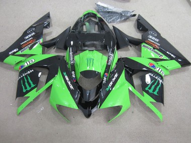 Noir Vert Monster Carénage Moto ZX10R 2003-2005