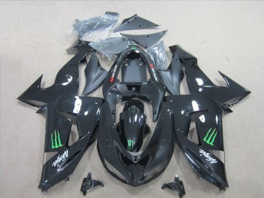 Noir Vert Monster Ninja Carénage Moto ZX10R 2006-2007