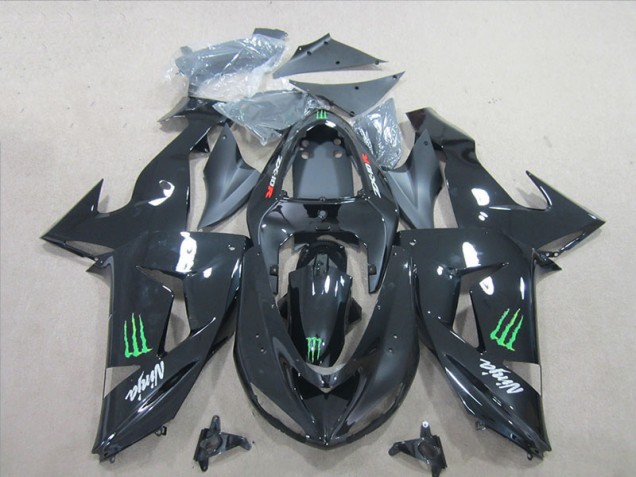 Noir Vert Monster Ninja Carénage Moto ZX10R 2006-2007