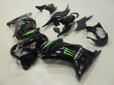 Noir Vert Monster Énergie Carénage Moto ZX 250R 2008-2012