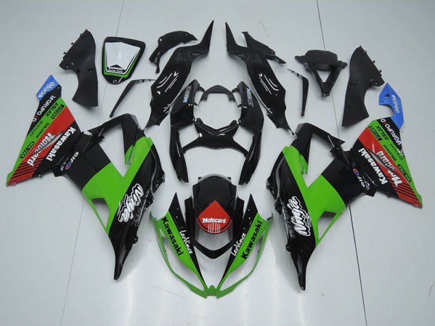 Noir Vert Rouge Motocard Carénage Moto ZX6R 2013-2018 Noir Vert Rouge Motocard Carénage Moto ZX6R 2013-2018