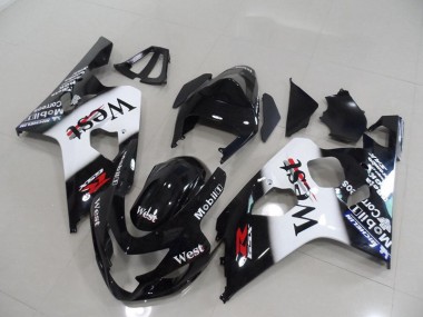 Noir West Carénage Moto GSXR 750 K4 2004-2005