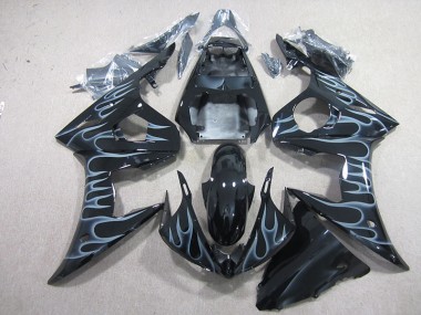 Noir avec Flamme Carénage Moto R6 2003-2005