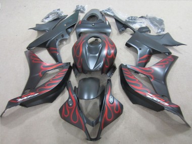 Noir avec Rouge Flamme Carénage Moto CBR 600 RR 2007-2008