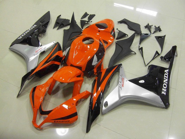 Orange Argent Noir Carénages Moto CBR 600 RR 2007-2008 Orange Argent Noir Carénages Moto CBR 600 RR 2007-2008