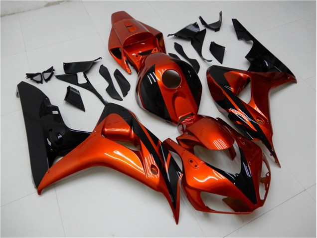 Orange Noir Carénage Moto CBR 1000 RR 2006-2007 Orange Noir Carénage Moto CBR 1000 RR 2006-2007
