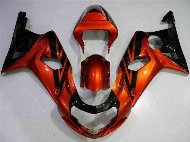 Orange Noir Carénage Moto GSXR 1000 K1 2000-2002