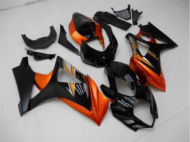 Orange Noir Carénage Moto GSXR 1000 K7 2007-2008 Orange Noir Carénage Moto GSXR 1000 K7 2007-2008