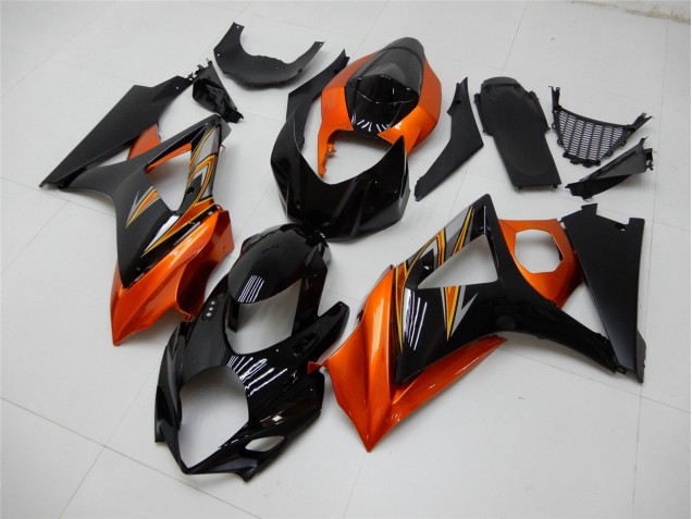 Orange Noir Carénage Moto GSXR 1000 K7 2007-2008 Orange Noir Carénage Moto GSXR 1000 K7 2007-2008