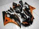 Orange Noir Carénage Moto R6 2006-2007 Orange Noir Carénage Moto R6 2006-2007