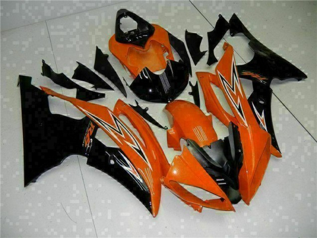 Orange Noir Carénage Moto R6 2008-2016 Orange Noir Carénage Moto R6 2008-2016