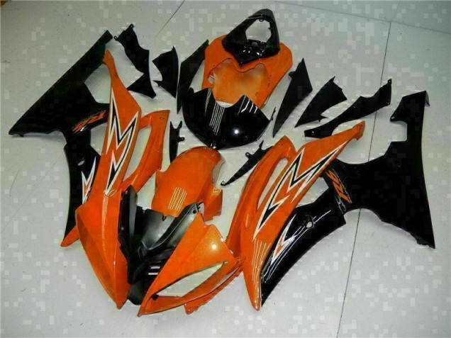 Orange Noir Carénage Moto R6 2008-2016 Orange Noir Carénage Moto R6 2008-2016