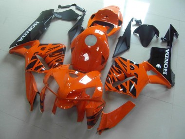 Orange Noir Flamme Carénage Moto CBR 600 RR 2005-2006