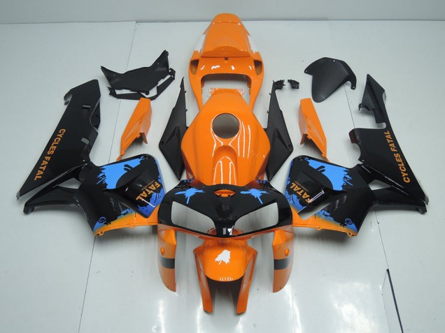 Orange Noir Kit Carénages Motos Complet CBR 600 RR 2005-2006 Orange Noir Kit Carénages Motos Complet CBR 600 RR 2005-2006