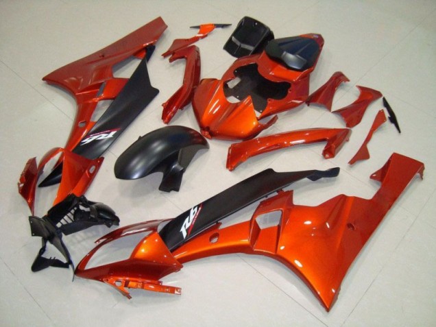 Orange Noir Mat Carénages Moto R6 2006-2007 Orange Noir Mat Carénages Moto R6 2006-2007