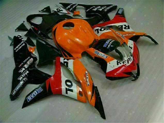 Orange Noir Repsol Carénages Moto CBR 600 RR 2007-2008 Orange Noir Repsol Carénages Moto CBR 600 RR 2007-2008