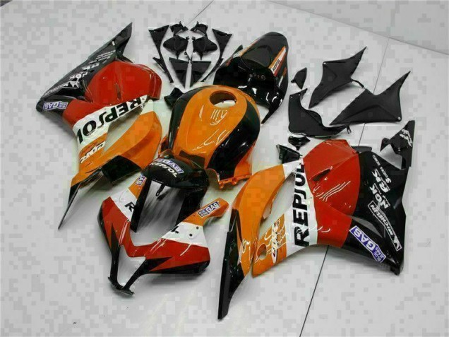 Orange Repsol Carénage Moto CBR 600 RR 2009-2012 Orange Repsol Carénage Moto CBR 600 RR 2009-2012