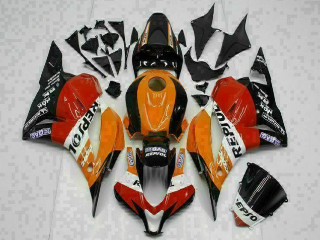 Orange Repsol Carénage Moto CBR 600 RR 2009-2012 Orange Repsol Carénage Moto CBR 600 RR 2009-2012