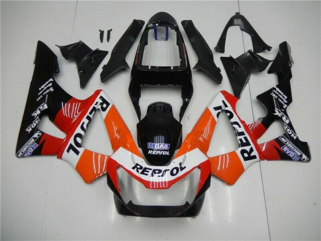 Orange Rouge Noir Repsol Carénage Moto CBR 900 RR 929RR 2000-2001 Orange Rouge Noir Repsol Carénage Moto CBR 900 RR 929RR 2000-2001