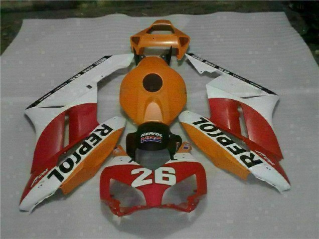 Orange Rouge Repsol 26 Carénage Moto CBR 1000 RR 2004-2005 Orange Rouge Repsol 26 Carénage Moto CBR 1000 RR 2004-2005
