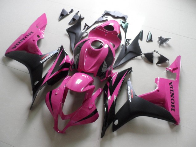 Rose Noir Carénage Moto CBR 600 RR 2007-2008 Rose Noir Carénage Moto CBR 600 RR 2007-2008