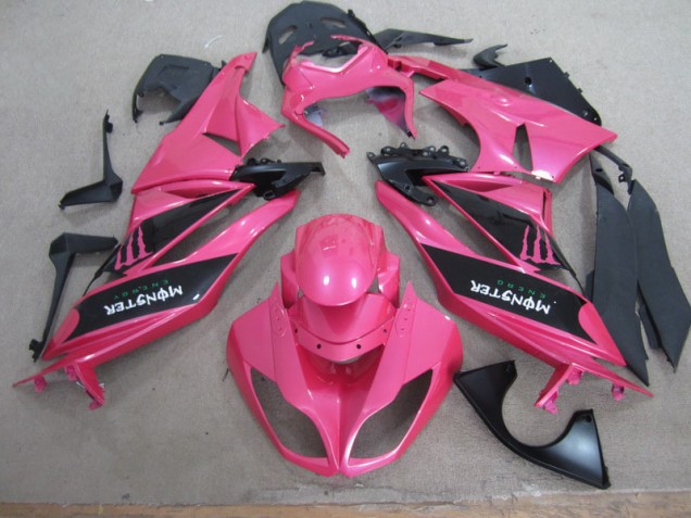 Rose Noir Monster Carénage Moto ZX6R 2009-2012 Rose Noir Monster Carénage Moto ZX6R 2009-2012