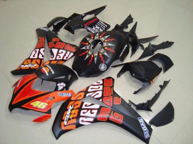 Rossi Noir Mat Carénage Moto CBR 1000 RR 2008-2011