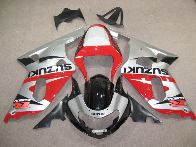 Rouge Argent Carénage Moto GSXR 600 K1 K2 K3 2001-2003