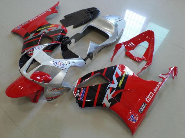 Rouge Argent Carénage Moto VTR 1000 2000-2006 Rouge Argent Carénage Moto VTR 1000 2000-2006