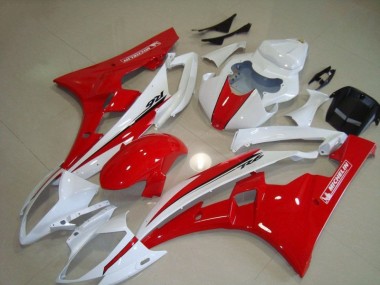 Rouge Blanc Carénage Moto R6 2006-2007